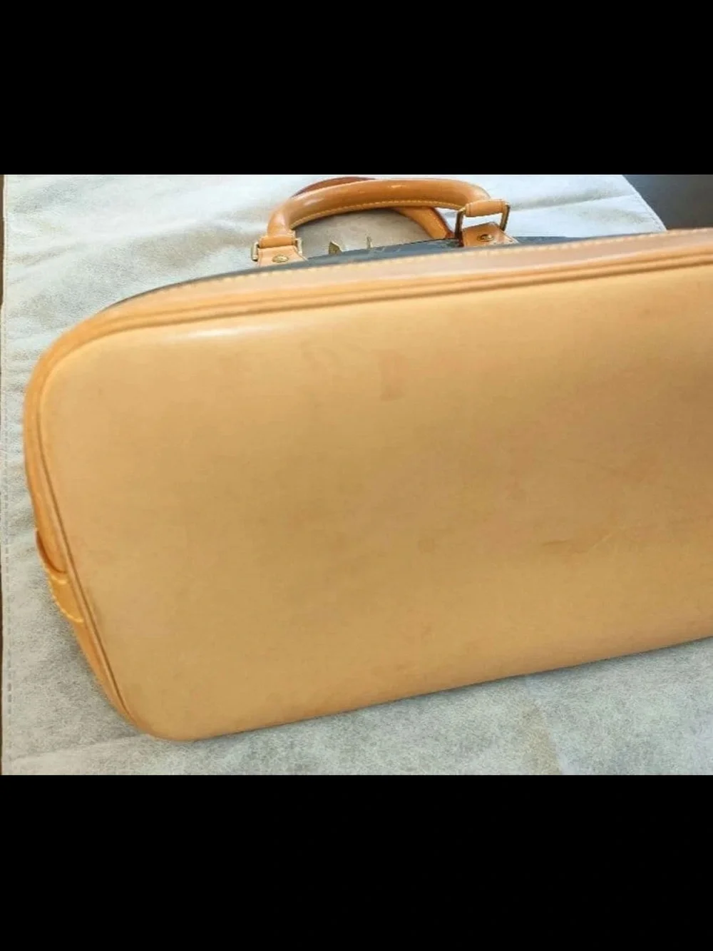 Louis Vuitton Monogram Alma Satchel in Brown and Tan